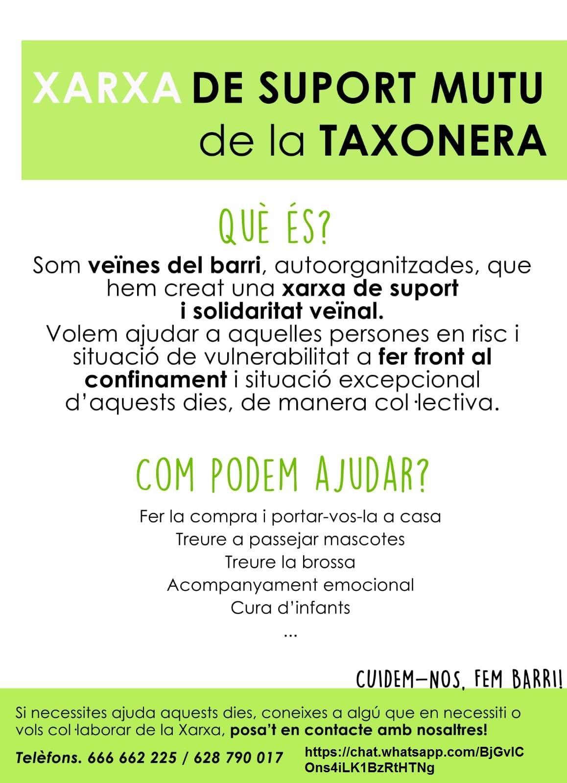 Xarxa de suport mutu de La Taxonera