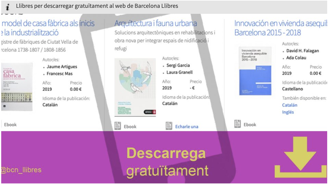 Llibres descarregables per la #BCNesQuedaaCasa i #laCulturatacompanya