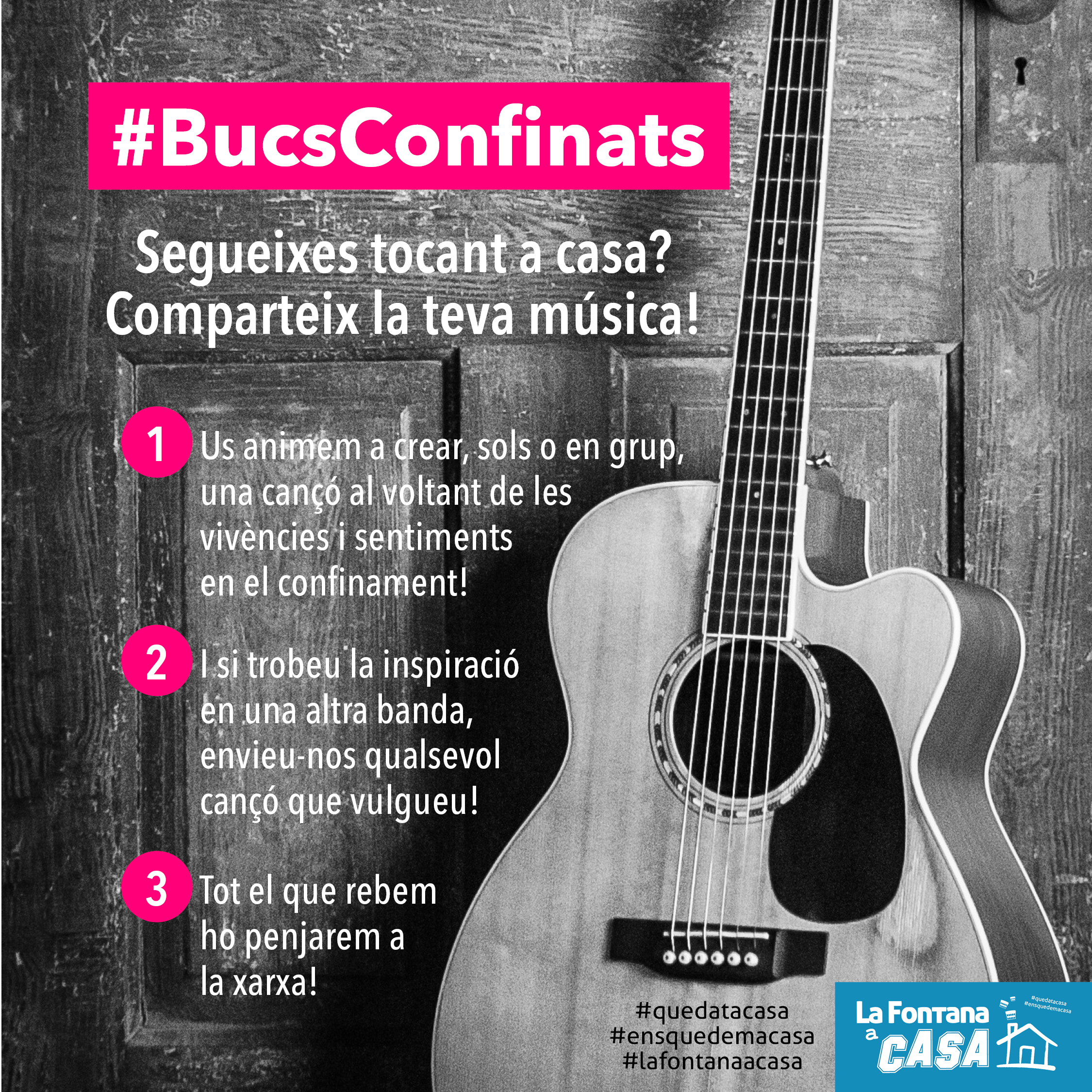 #BucsConfinats Mostra musical dels i les joves de Gràcia!
