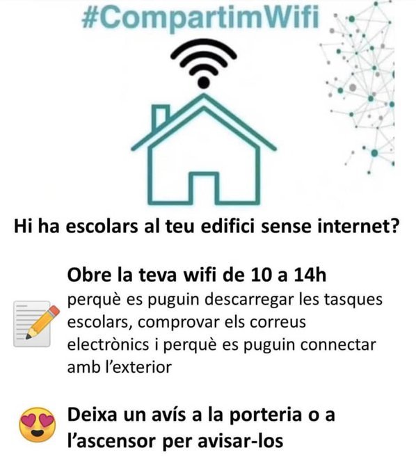 Compartim Wifi, una iniciativa per no deixar escolars sense internet